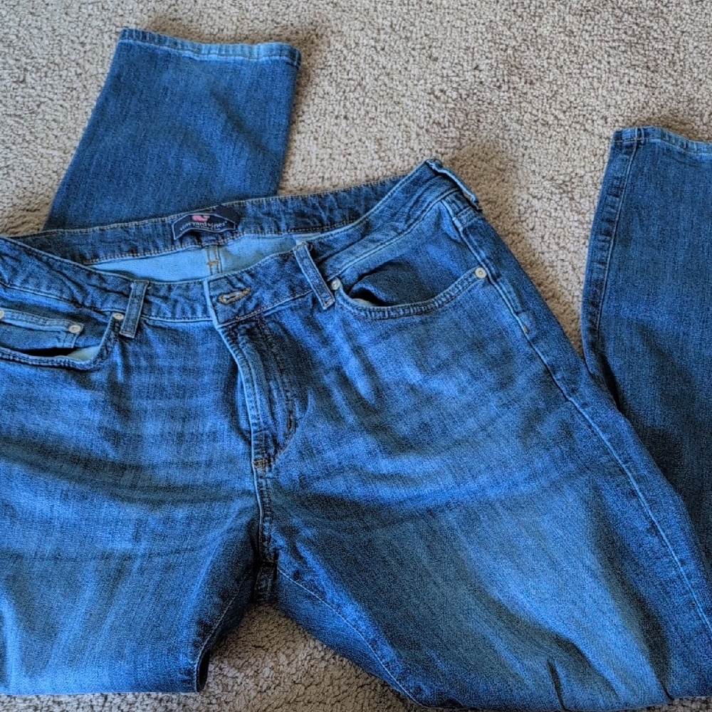 Vineyard Vines Men's Relaxed Blue Jeans